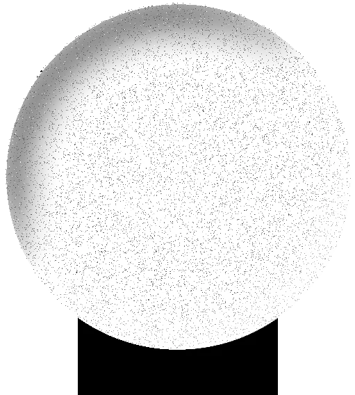 Speckled Gray Sphere on Black Pedestal