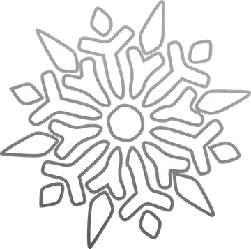 Outlined Gray Snowflake Coloring Page