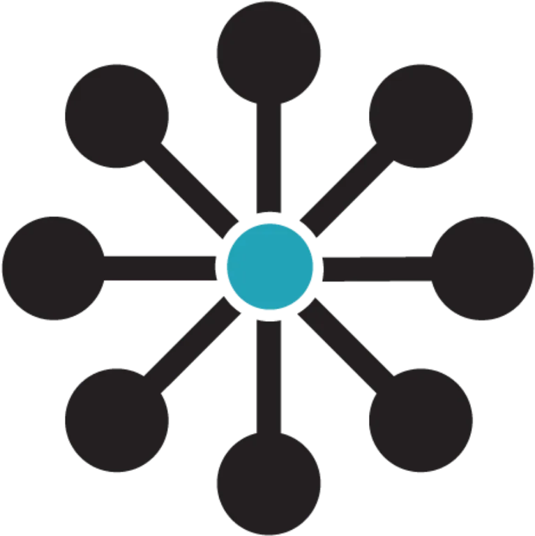 Eight-Spoke Hub and Network Icon