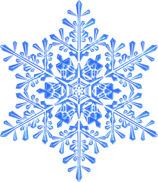 Ilustración de copo de nieve geométrico azul