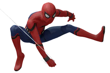 Figurine Spider-Man rouge et bleue accroupie