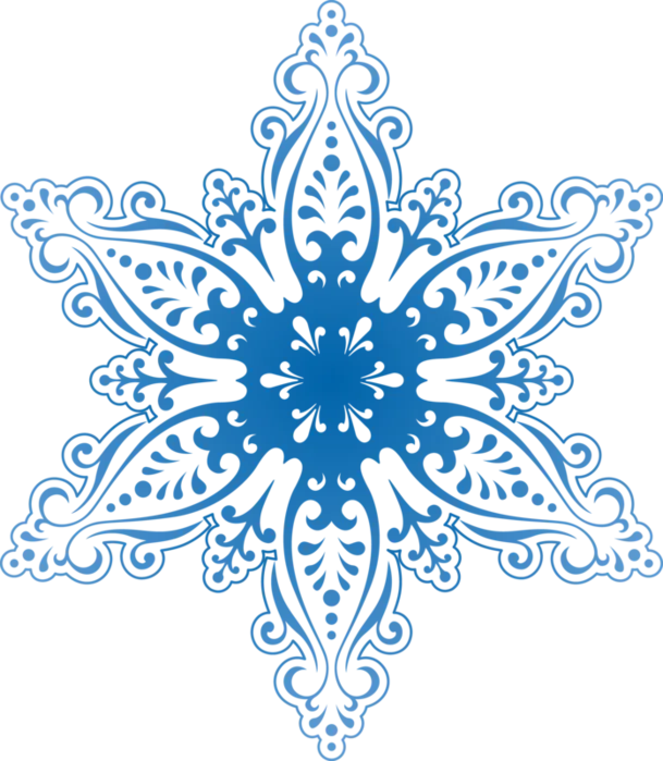 Blue Ornate Snowflake Ornament