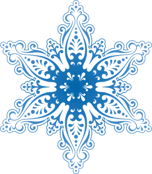 Blue Ornate Snowflake Ornament