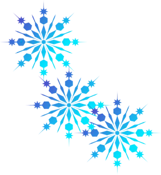Blue Geometric Snowflake Pattern
