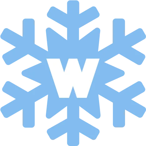 Blue Snowflake with White W
