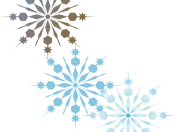 Blue and Brown Snowflake Design