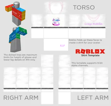 Roblox Shirt Template with Torso and Arms