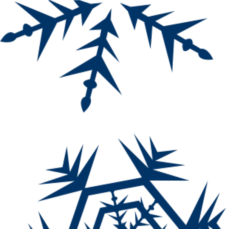 Navy Blue Snowflake Silhouette Graphic