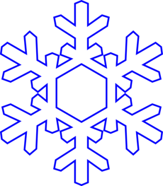 Gráfico de copo de nieve con contorno azul