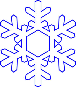 Gráfico de copo de nieve con contorno azul