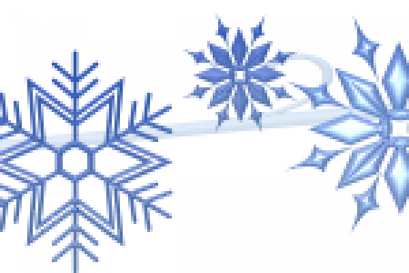 Blue Snowflake Border Illustration