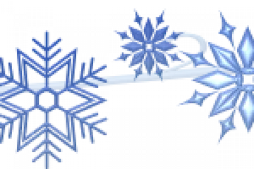 Blue Snowflake Border Illustration