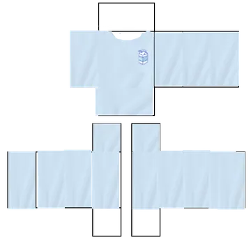 Light Blue Shirt Texture UV Template