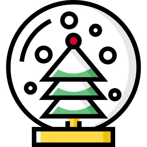 Christmas Tree Snow Globe Icon