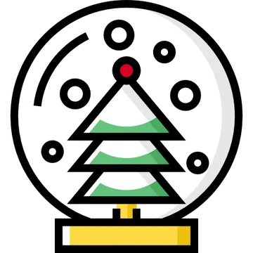 Christmas Tree Snow Globe Icon