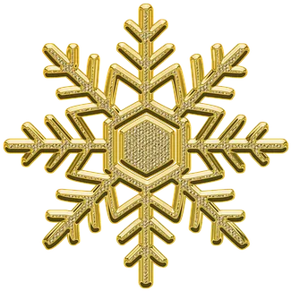 Gold Geometric Snowflake Illustration