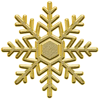 Gold Geometric Snowflake Illustration