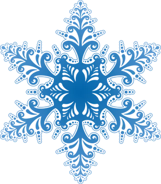 Blue Ornamental Snowflake Design