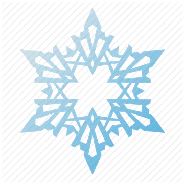 Light Blue Geometric Snowflake