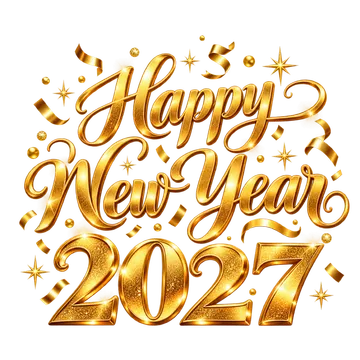 Golden Happy New Year 2027 Greeting