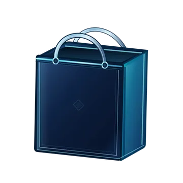 Navy Blue Shopping Bag Illustration