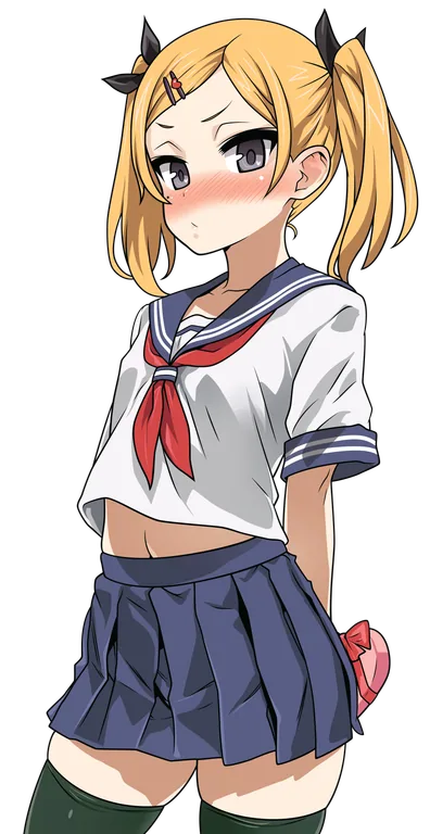 Anime Girl in a Sailor School Uniform