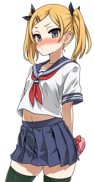 Anime Girl in a Sailor School Uniform