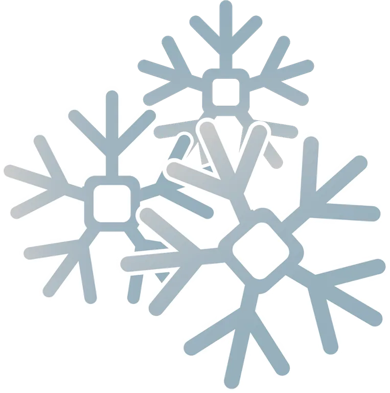Pale Blue Snowflake Cluster Illustration