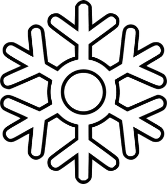 Black Outline Snowflake Symbol