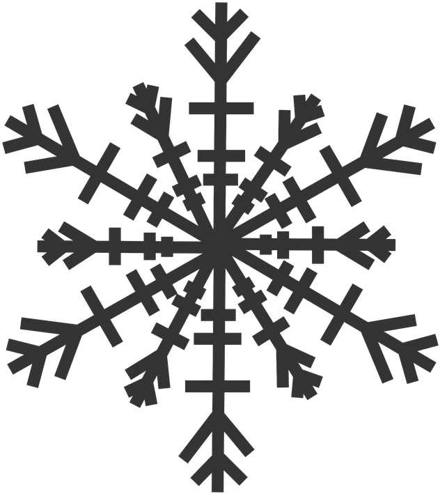 Copo de nieve geométrico gris oscuro