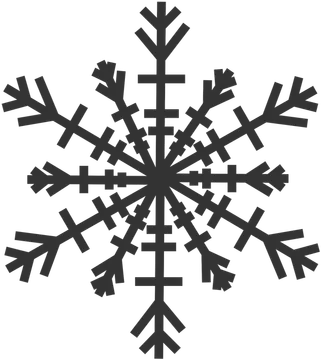 Copo de nieve geométrico gris oscuro