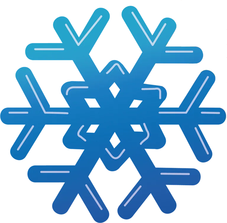 Blue Geometric Snowflake Illustration
