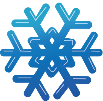Blue Geometric Snowflake Illustration