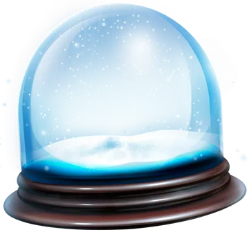 Snow Globe with Sparkling Blue Snow