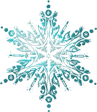 Turquoise Ornate Snowflake Illustration
