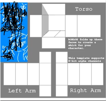 Roblox Torso and Arm Texture Template