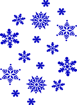 Blue Snowflake Pattern