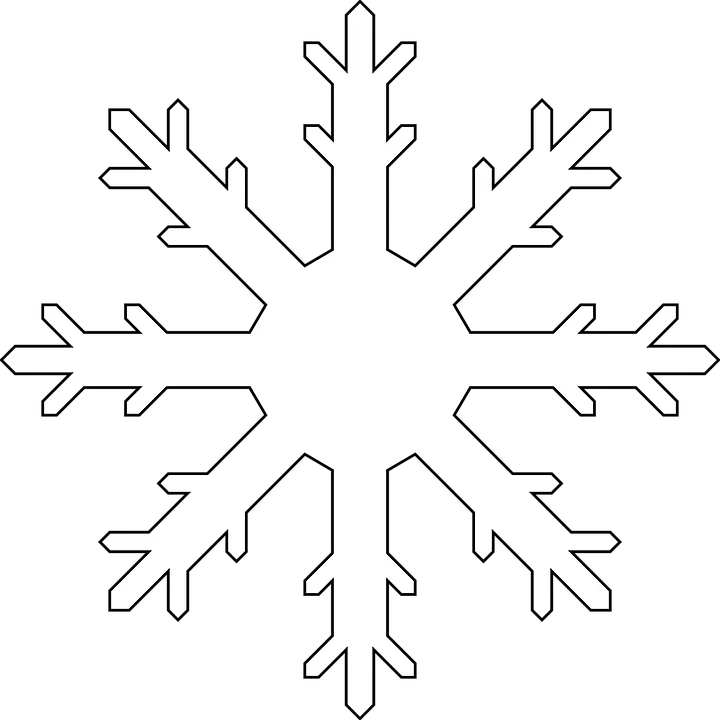Black Outline Snowflake