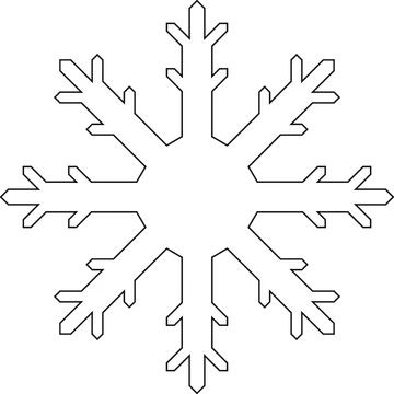 Black Outline Snowflake