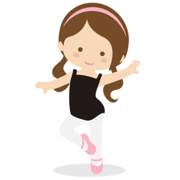 Cartoon Girl Ballerina Dancing