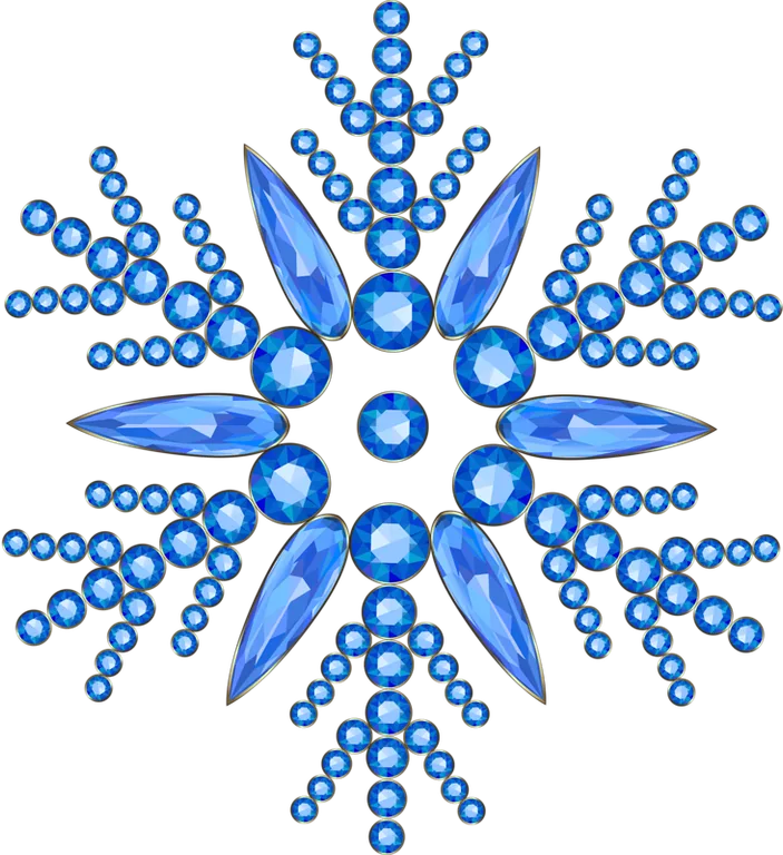 Blue Gemstone Snowflake Ornament