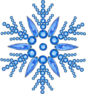 Blue Gemstone Snowflake Ornament