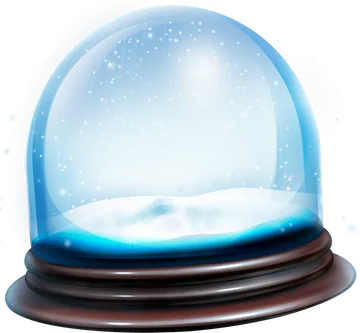 Blue Snow Globe with Sparkling Snow