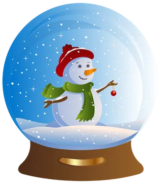 Snowman in a Winter Snow Globe