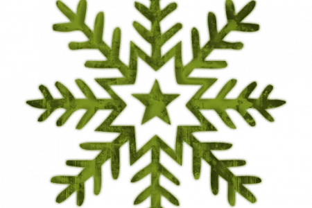 Green Snowflake with Star Center
