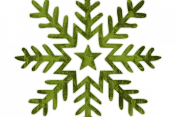 Green Snowflake with Star Center
