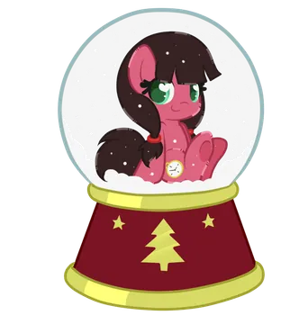 Pink Pony in a Snow Globe