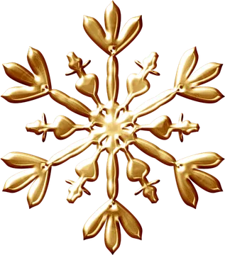 Gold Snowflake Ornament Illustration