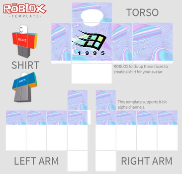 Roblox Avatar Shirt Template with Torso and Arms