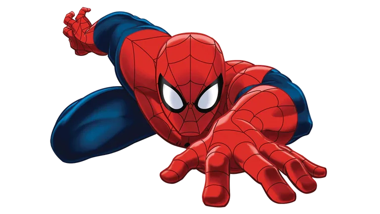 Red and Blue Spider-Man Web-Slinging